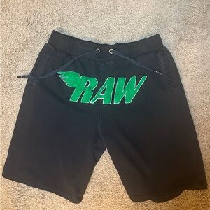 Black and Green Men's Athletic Shorts